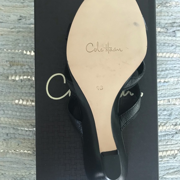 Cole Haan sz 9 Ashlyn Black Slide wedge heel New in box. See photos. - Picture 4 of 4